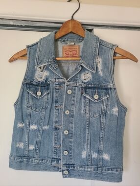Levi's Distressed Denim Vest